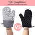 Oven Mitts and Pot Holders Set, 6pcs Thick Cotton Gloves High Heat Resistant with Non-Slip Surface