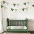 2 Sets 24Pcs Summer of Sage Green Pennant Banner Nursery Garland Flags Olive Green Fabric Linen Triangle Streamers