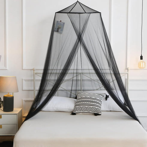 VISATOR Mosquito Net Bed Canopy for Girls,King Canopy Bed Curtains Queen Size from Ceiling,Dome Mosquito Netting Bed