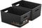 BINO Plastic Storage Baskets Medium - Black, Multi-Use Storage, Rectangular Cabinet Organizer with Handles