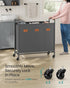 3-Section URLS330G01 SONGMICS Laundry Sorter, Laundry Hamper with Wheels, Rolling Clothes Hamper Cart with Large