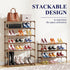 Closet, 27.5" 3 Kitsure Shoe Rack - Non-Woven Shoe Rack Shelf, Shoe Organizer for Entryway, Garage & Corridor