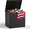 Outdoor Storage Box,30 Gallon Deck Box Outdoor Storage Bench Outside Waterproof Resin