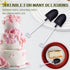 OaaXbbECco Cute Mini Shovel Shape Disposable Plastic Dessert Spoons, 100 Black & White Model 2