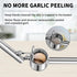 BMCASEQP 5-in-1 Set Stainless Steel Garlic Press with Jumbo Chamber & Mincer - Heavy Duty Rustproof Garlic Crusher