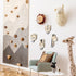 4 Qunclay Pcs Safari Animal Wall Hooks for Kids, Wooden Jungle Baby Safari Nursery Decor Hooks, Cute Lion Zebra Giraffe