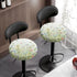 14-16 Inch Bar Stool Covers Elastic Fabric Dia Round Stool Dust Covers Stretchy Washable Stool Seat Slipcover Chair