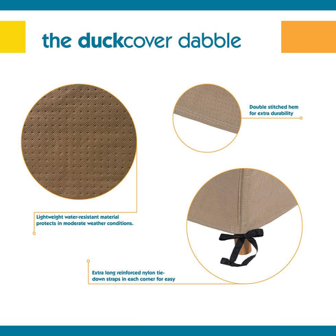 32 Inch DUCKCOVERS Essential Water-Resistant Square Patio Ottoman/Side Table Cover, Outdoor Ottoman Cover
