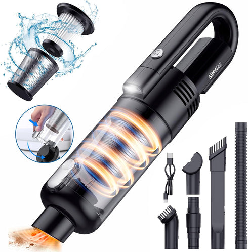 Handheld Car Vacuum Cleaner Cordless, 9500PA Powerful Suction, Lightweight Wireless Mini Vacuum with LED Light for