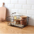 Sturdy Small Wire Storage Basket, Kitchen Food Pantry, Home Office Desk, Bathroom, Laundry Room Shelf