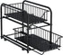 AIYAKA Pull-out Cabinet Organizer, Stackable 2-tier Under Sink Rack with Sliding Storage Drawer for Bathroom, Kitchen,