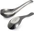 Set of 6 Stainless Steel Soup Spoons, Mirror Polished Chinese Dinner Spoons for Bouillon, Dessert, and Cereal