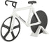 TOUR de PIZZA Bicycle Pizza Cutter - Dual Non-Stick Stainless Steel Cutting Wheels - Dishwasher Safe with Display Stand