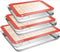 Stainless Steel Baking Sheet Tray with Silicone Baking Mat Set, Cookie Pan with Cooling Rack, Set of 9