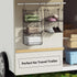 X-cosrack 4 Tier Closet Hanging Organizer, Clothes Shelves with 5 S Hooks, Wire Storage Bins for Clothing Accessories