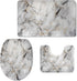 UNICEU 3 Piece Bathroom Rug Set, Grey White Marble, Machine Washable, Non Slip Microfiber