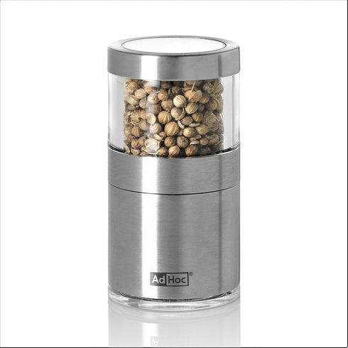 AdHoc Voyage Spice Mill - Stainless Steel Spice & Herbs Gadget - Easy Clean Herb & Spice Mill - Unique & Refillable