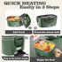 80W 1.5L 304 12V/24V/110V Buddew Electric Heated Lunch Box, Fast Heating, Food-Grade Stainless Steel, Portable Food