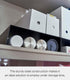 Yamazaki Home Cabinet Bottom Shelf Storage Organizer, Set of 2 Dish Riser for Under Sink or Kitchen Pantry