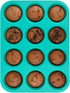 CAKETIME Silicone Muffin Pan Set - Mini 24 Cups and Regular 12 Cups Nonstick Food Grade Molds