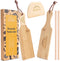 QUALITEIA Gnocchi Board Set for Rolling Dough - 2x Paddles, 2x Rollers &