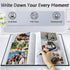 Photo Album 4x6 for 300 Photos with Writing Space, Leather Cover with Display Window, Wedding Gift
