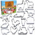 Farm Animal Cookie Cutter Set – 13 Piece Set, Premium Food Grade Stainless Steel, Dishwasher Safe
