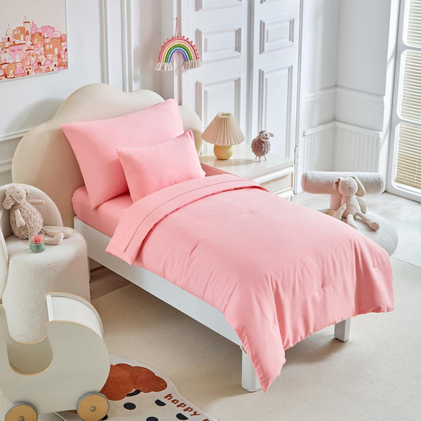 Kids Comforter Sheet Set - Soft and Breathable Bed Set Includes Quilted