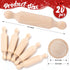 FFNIU 20PCS (4.1 Inches) Mini Rolling Pins for Crafts, Small Wooden Dough Roller for Children in the Kitchen Baking