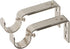 Ivilon Adjustable Brackets for Curtain Rods, Set of 2 for 1 or 1 1/8 Inch Rods, Brushed Nickel