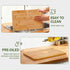 4-Piece Set Bamboo Cutting Boards for Kitchen, Wood Cutting Board with Juice Grooves & Built-in Handles, Easy Storage