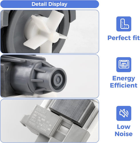 OEM W11219380 Dishwasher Drain Pump for Whirlpool, Replacement Part W10537634, 4844596, AP6784233, PS12583887,
