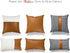 Hofdeco Faux Leather and 100% Cotton Pillow Cover Only, Camel Black Stripes, 12"x20"