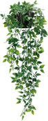 Whonline Fake Hanging Plants, Artificial Small Potted Plants for Indoor Outdoor Aesthetic Decor - 1 Pack