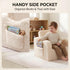 2-in-1 Cozy MOMCAYWEX Kids Sofa, Flip-Out Foam Couch with Soft Sherpa Cover, Play Lounge Chair, Cream