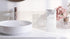 Essentra Home Toothbrush Holder with Lid, Elegant White Marble Bathroom Toothbrush & Toothpaste Organizer Blanc