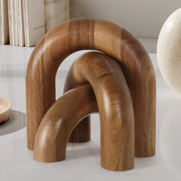 Oakrain 3 Pcs Wood Shelf Decor Aesthetic, Modern Aesthetic Home Decor Accent,
