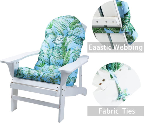 44x19x4 inch, Enipate Tropical Print Adirondack Chair Cushions Weather Resistant Patio Chair Seat Cushion, Tufted