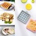 REKIDOLL Waffle Molds Set, Non-stick Silicone Molds for Waffle Cookies, 4 Pcs, Blue