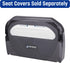San Jamar TS510TBK Toilet Seat Cover Dispenser, Black Pearl