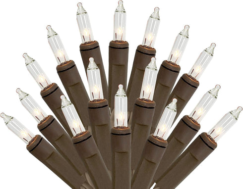 Dobar Holiday Pride Clear Christmas Lights with Brown Wire - 100 Count -
