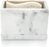 Essentra Home White Marble Kitchen Sponge Holder, Modern Kitchen Sink Caddy with