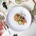 6pcs 10inch Set Webbylee Melamine Pasta Plates - Dinnerware Dishes for Indoor and Outdoor Use, Break-resistant, White