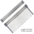 Roll-Up Sink Drying Rack, 17.7"(L) x 13.8"(W) - Gray Multipurpose Heat Resistant Over The Stainless Steel & Silicone