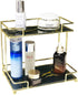 Simmerstone 2 Tier Bathroom Vanity Tray, Multifunctional Cosmetic Storage Rack for Dresser and Countertop
