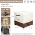 Exokugo 32L 32W 18H inch Waterproof Patio Ottoman Cover, Heavy Duty Square Outdoor Side Table Furniture Covers Size x x