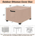 2PCS 32"L 32"W 20"H 600D LYHNMW Outdoor Patio Ottoman Cover, x x Waterproof Furniture Covering Protector , Heavy Duty