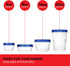 Stock Your Home 8oz Plastic Containers with Twist Top Lids (4 Pack), Airtight Reusable Soup Containers for Leftovers