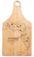 Premium Bamboo State-Shaped Cutting Board Set - USA Map Design, Kitchen Decor, Florida, Sustainable Wooden Chopping