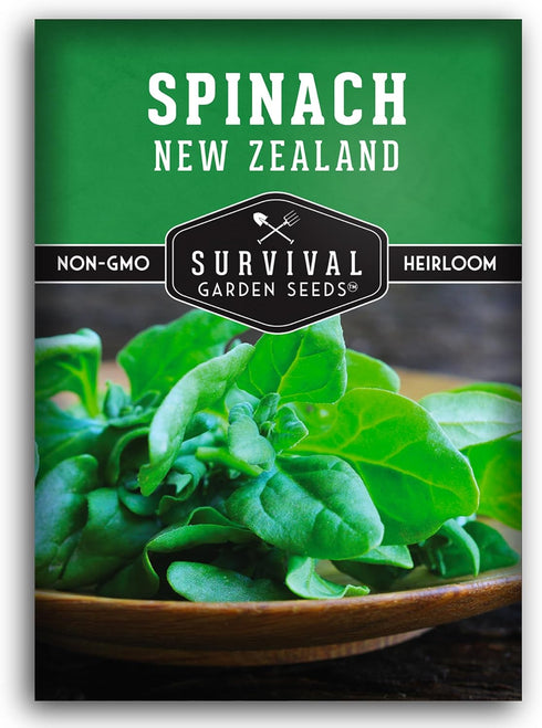 New Zealand Spinach Seeds for Planting | Heat Tolerant Summer Green (Tetragonia),